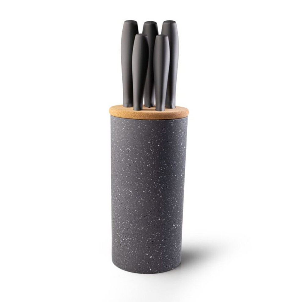 Greenwich Granite 5 Piece Non-Stick Knife Block Set