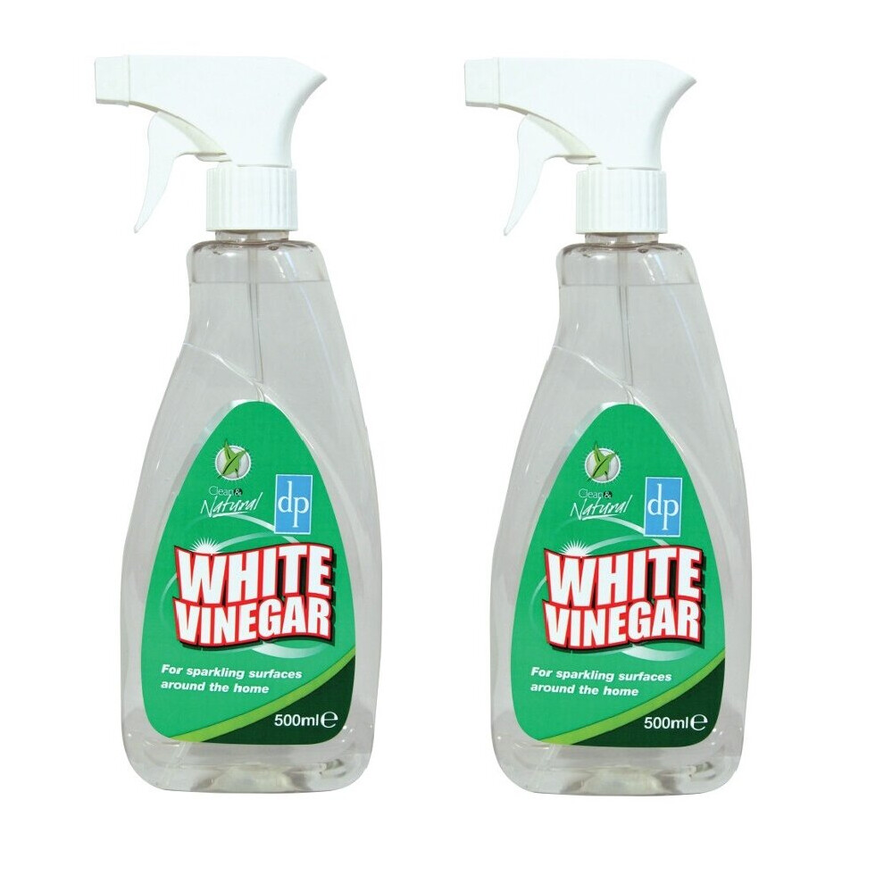 2 White Vinegar Cleaning Spray Multi Purpose Cleaner & Descaler 500ml