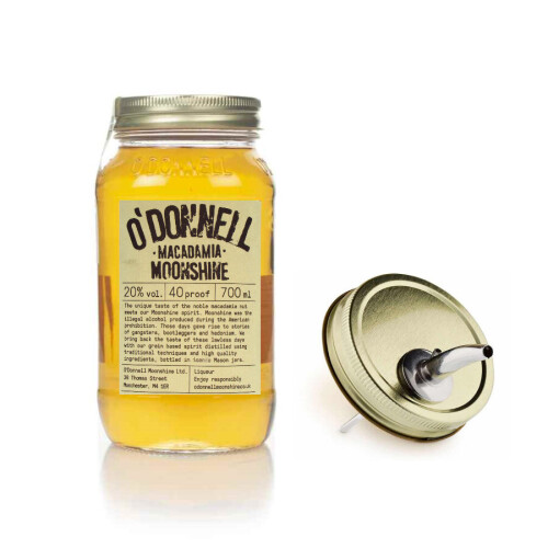 (Macadamia) O'Donnell Moonshine with Pourer Lid Gift Set 1