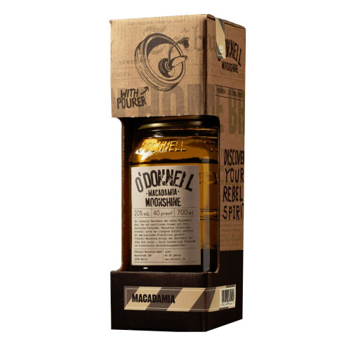 (Macadamia) O'Donnell Moonshine with Pourer Lid Gift Set