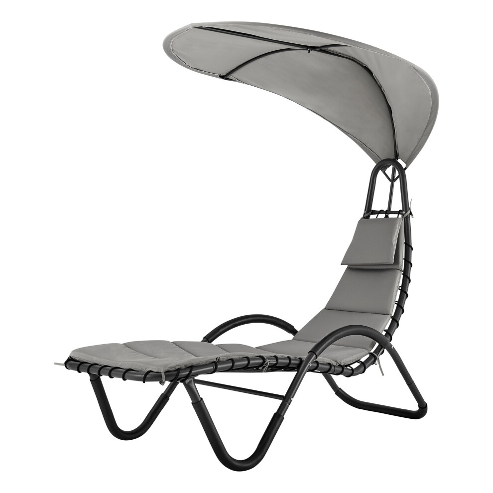 Livivo Sun Lounger Chair With Canopy - Garden Swing Hammock