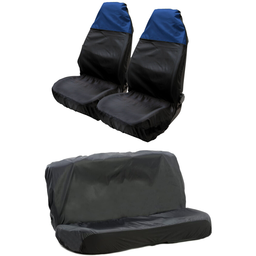(Full Set With Top Front) Seat Covers Water Resistant To Fit Opel Astra Iii Estate Front, Rear Or Sets Blue 5059531847122