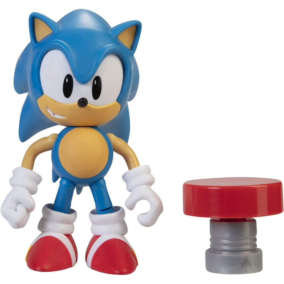 Photos - Action Figures / Transformers Sega Sonic The Hedgehog 4-Inch Action Figure Classic Sonic with Spring Collectible Toy 