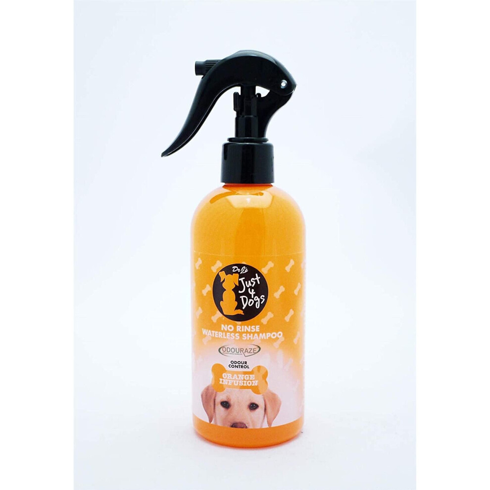 just 4 dogs Dr J's No Rinse Waterless Shampoo Orange Infusion 300ml