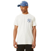 (M) New Era Men's MLB Left Chest Infill T-Shirt ~ "New York Yankees" cream