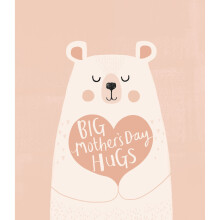 Big Mother's Day Hugs Cute Bear Mother's Day Card Mothers Day Greeting Cards