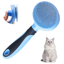 Cat Brush, Soft Dog Grooming Tool Brush for Dogs and Cats, Removes Loose Undercoat, Mats Tangled Hair Slicker Brush for Pet Massage-Self Cleaning