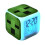 (green) Minecraft alarm clock Led night light Style C 1