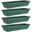 4 x Large Green Garden Plastic Trough Balcony Planter Window Plant Box 1