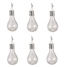 Smart Garden Outdoor Solar Powered Eureka Lightbulb Hanging Light 6pck