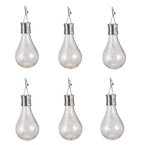 Smart Garden Products Smart Garden Outdoor Solar Powered Eureka Lightbulb Hanging Light 6pck