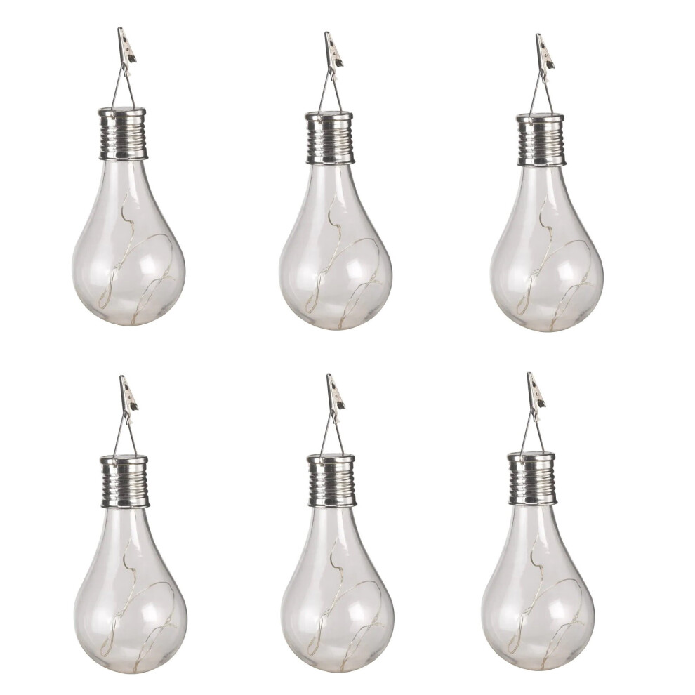 Smart Garden Outdoor Solar Powered Eureka Lightbulb Hanging Light 6pck