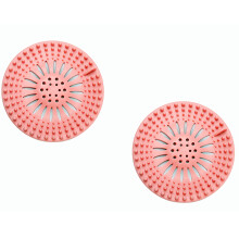 (Pink x2) Hair Catcher Silicone Sink or Shower Drain Covers