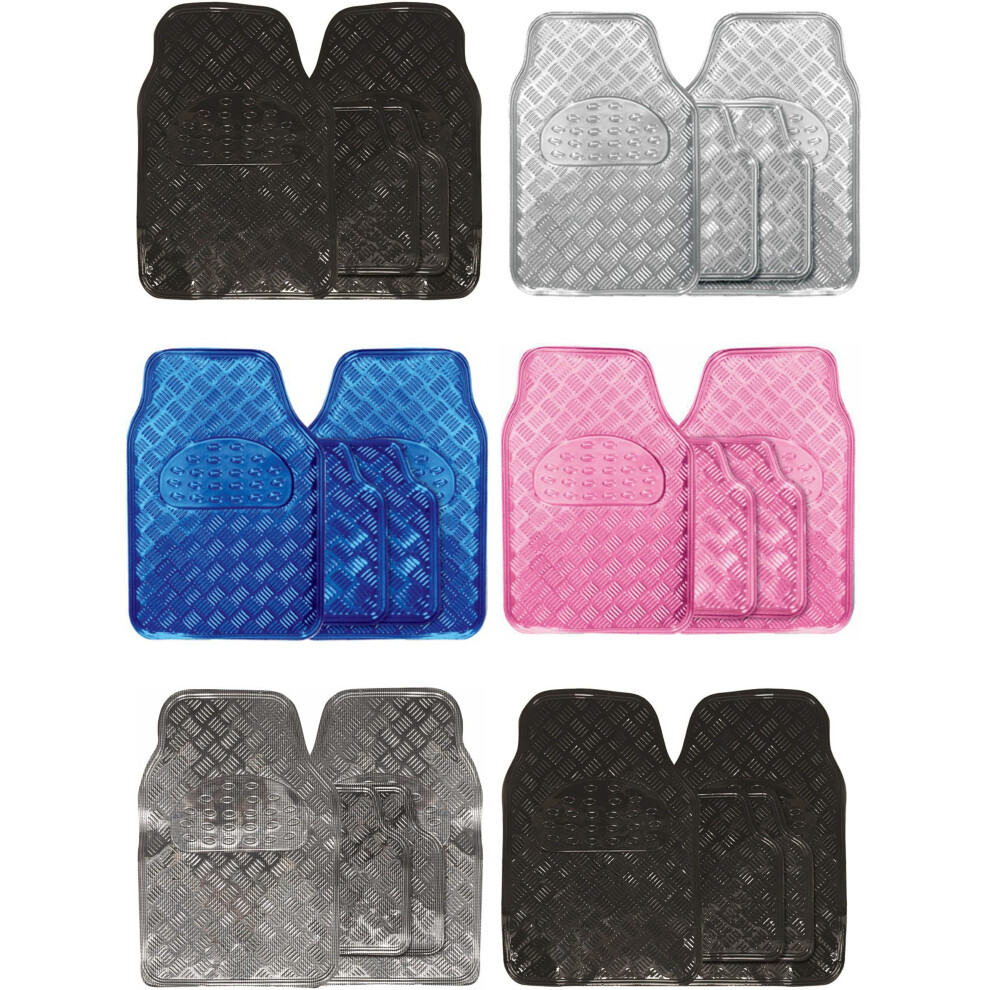 (Pink Finish) Car Mat Set To Fit CitroÃ«n C3  Metallic Finish Set Of 4 Choice Of Colours