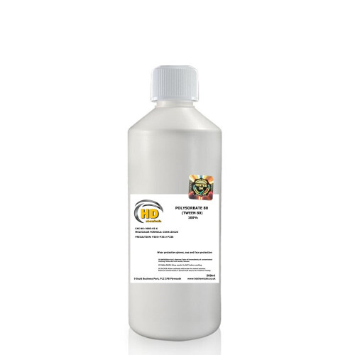 (80, 500ml) Polysorbate Tween 20 - 80 Solubiliser Emulsifier