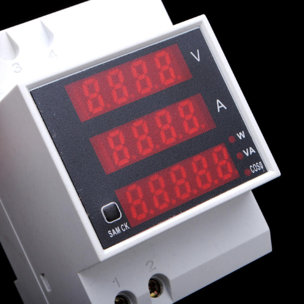 Ac Volt Meterr Ammeter Din Rail Led Multifunction Digital Meter 623414343220