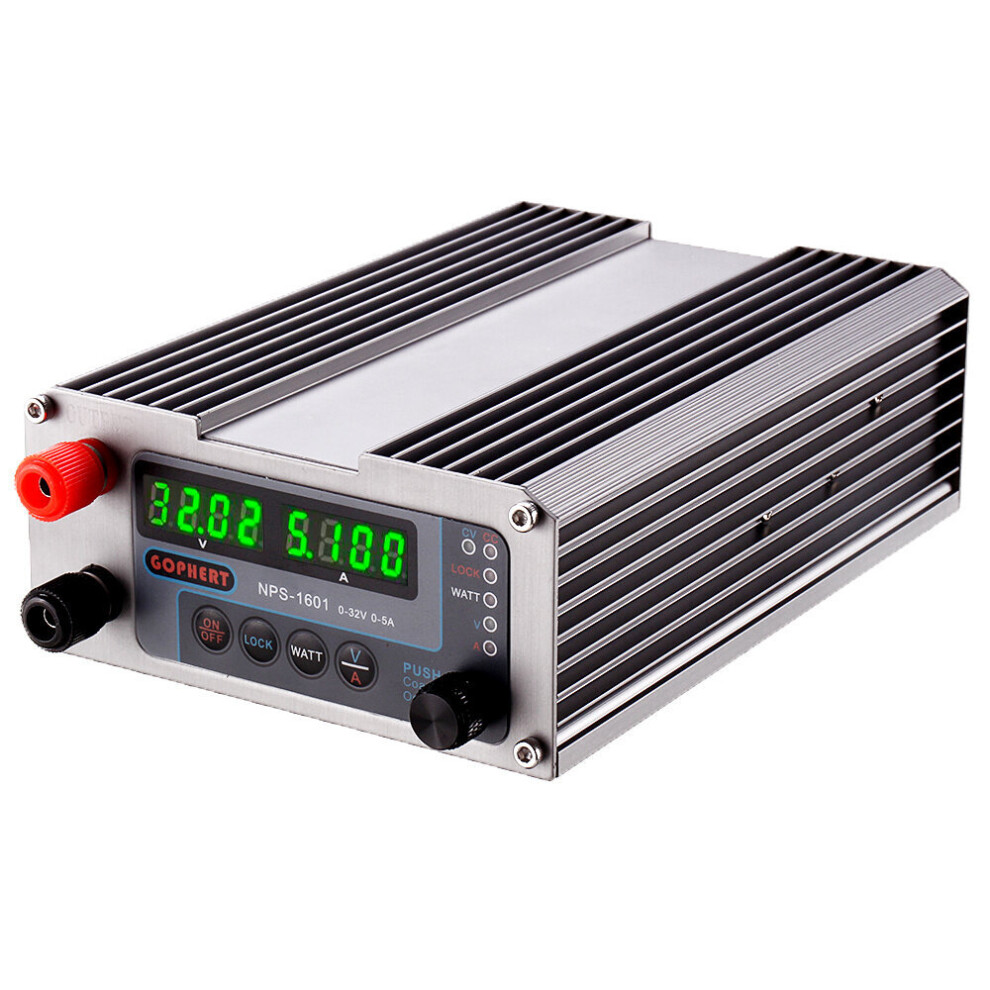 Gophert Nps-1601 0-32V 0-5A 110V/220V 160W Switching Digital Adjustable Dc Power Supply 623414353014