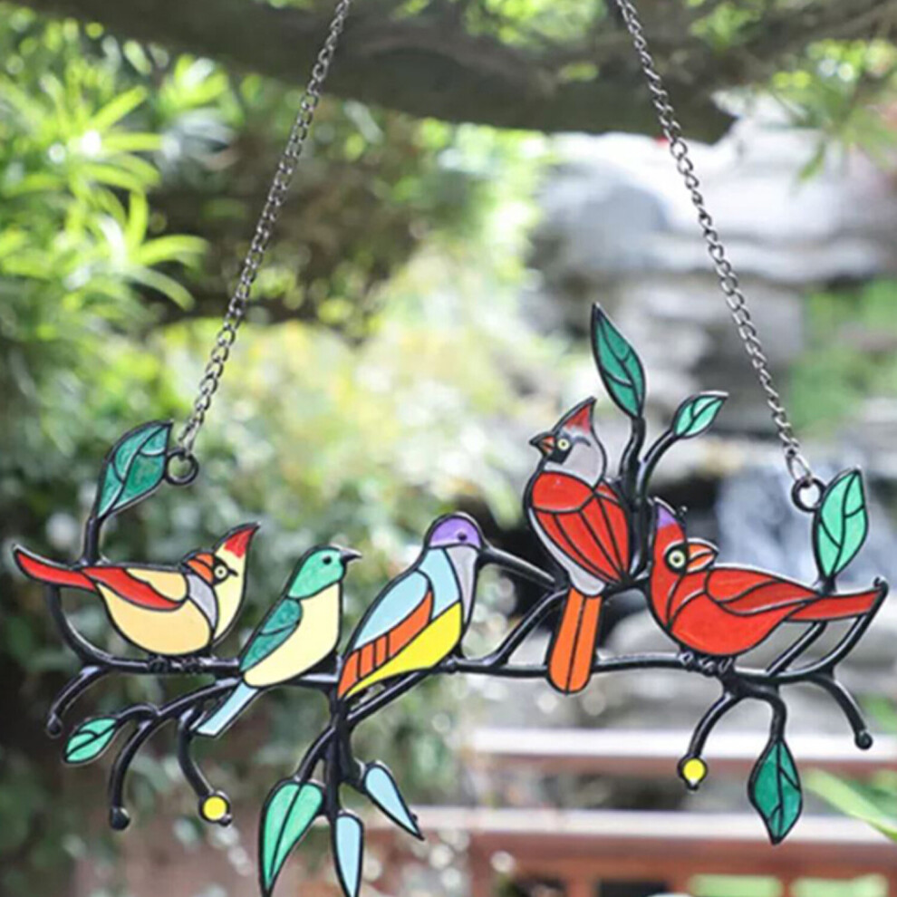 (5 Birds) Birds on Branch Decoration