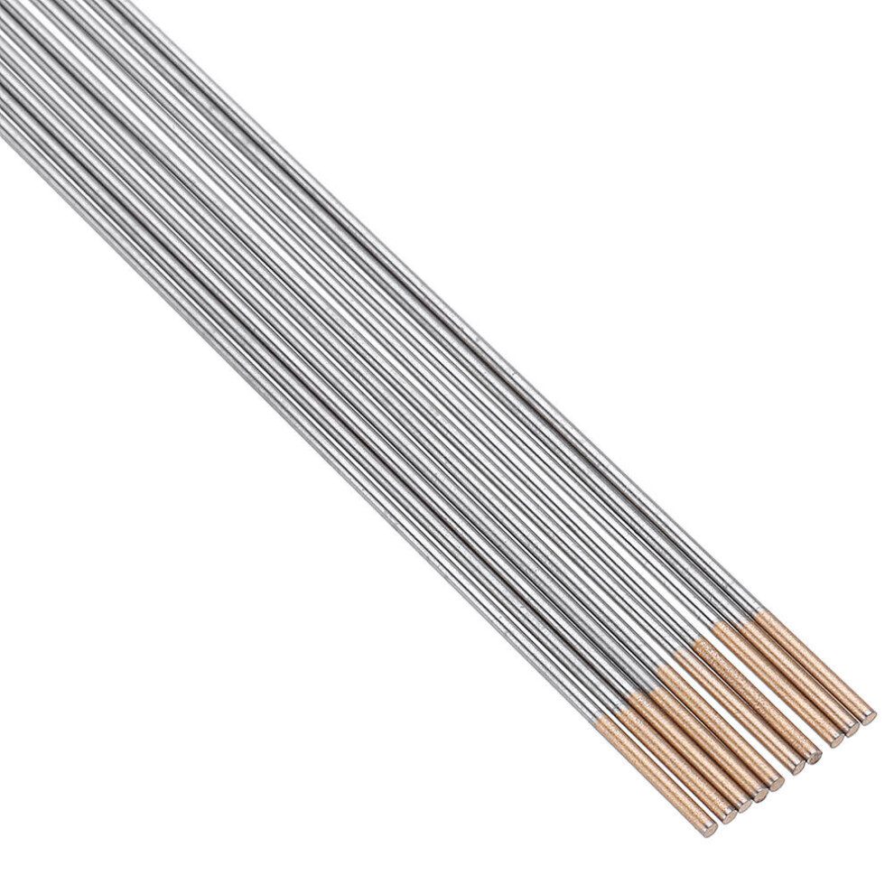 10Pcs Wl15 1.0X150mm Tig Welding Tungsten Electrodes Golden Tip Rods Set 623414311632