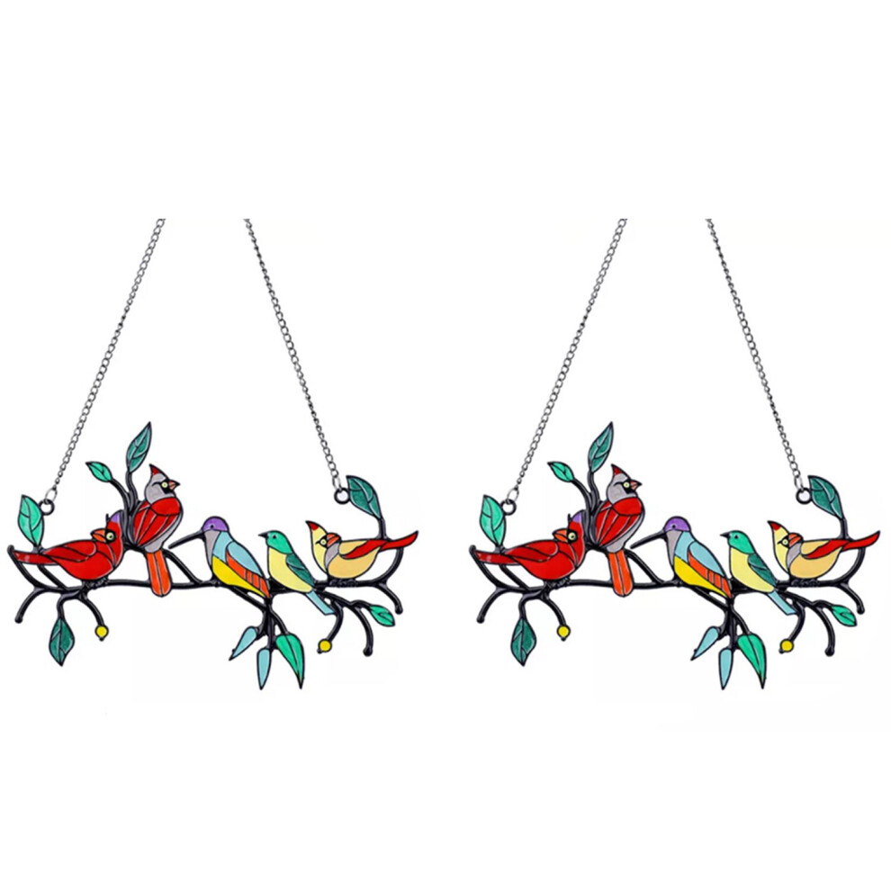 (5 Birds x2) Birds on Branch Decoration