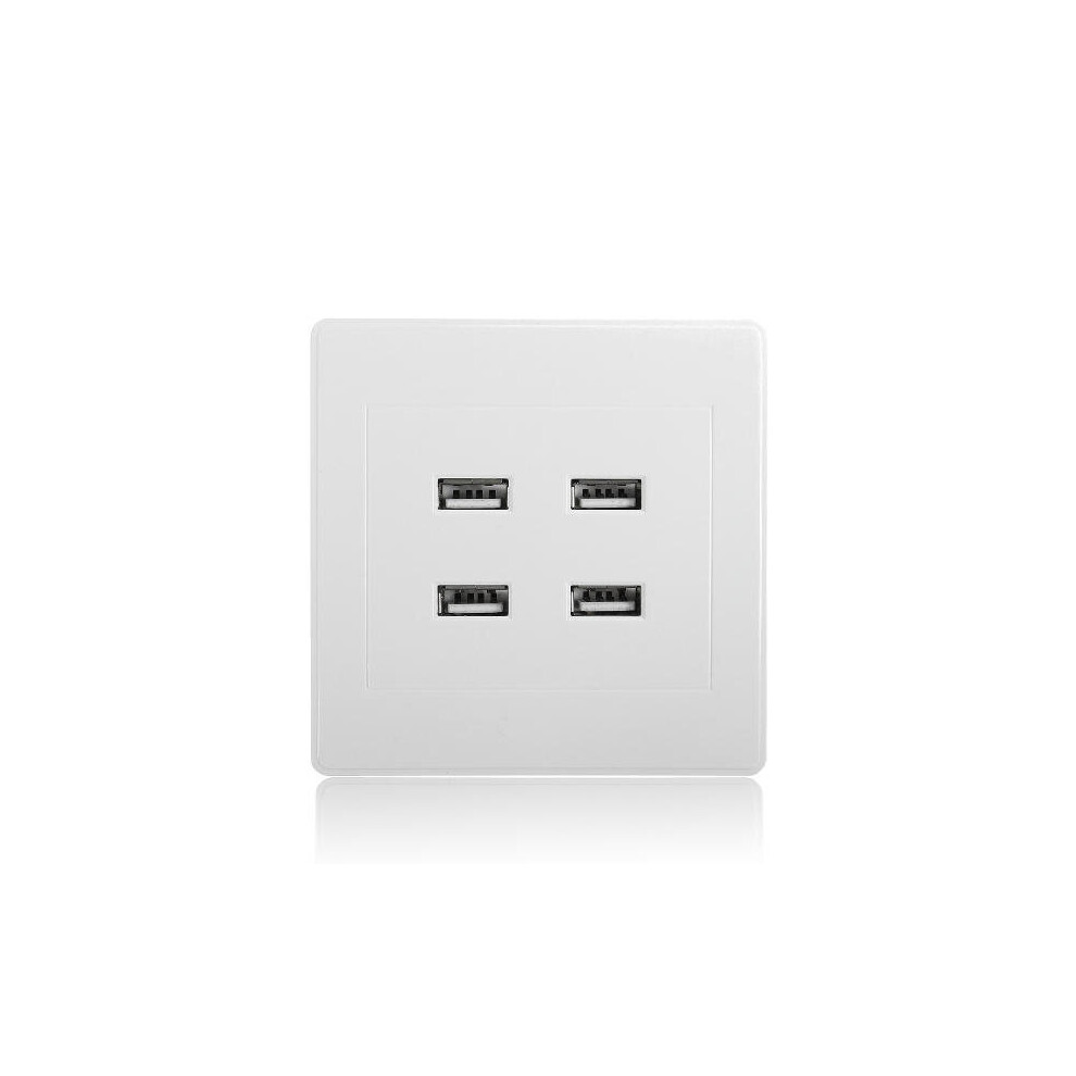 3.1A Ac Power Wall Receptacle Socket Plate Charger Outlet Panel With 4 Usb Port 623414331623