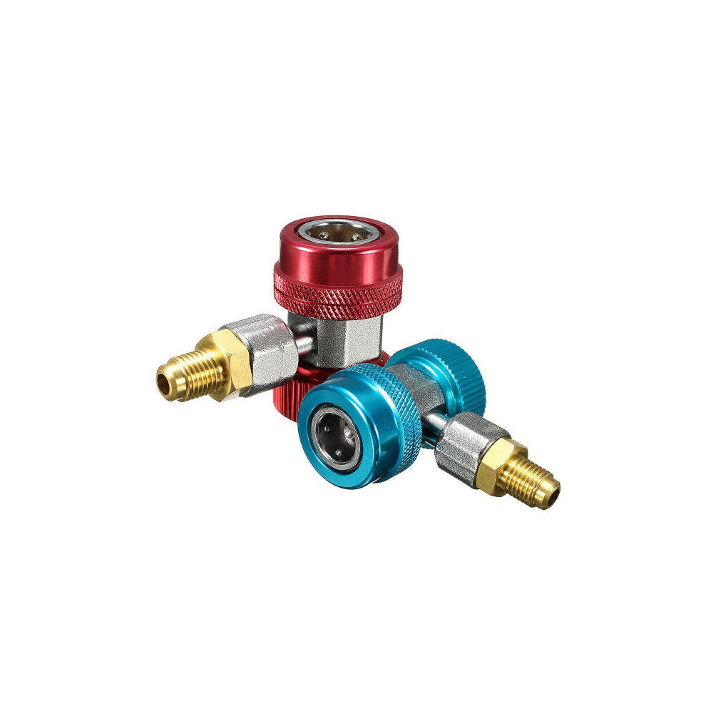 R134a Ac Quick Connector Adapter Coupler With Low High Hvac - Blue 623414329033