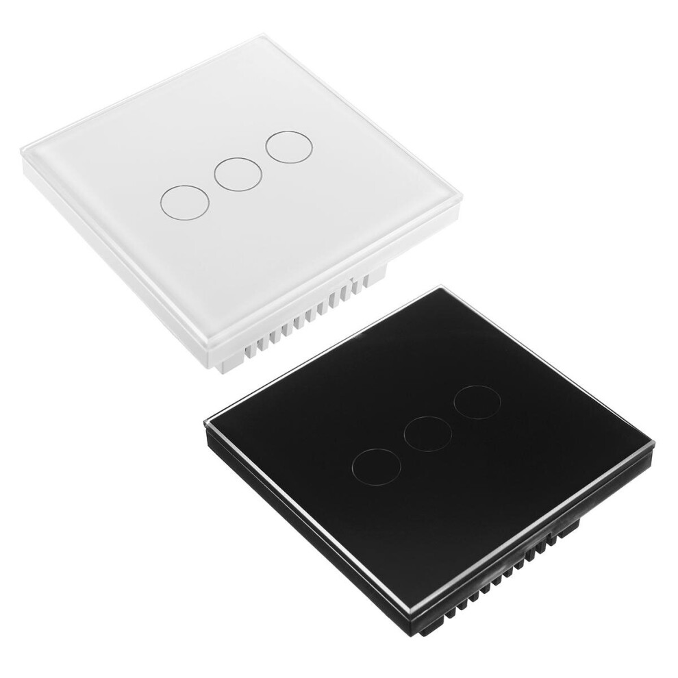 3 Gang 1 Way Wifi Smart Light Touch Remote Control Wall Switch For Amazon Alexa - White 623414336604