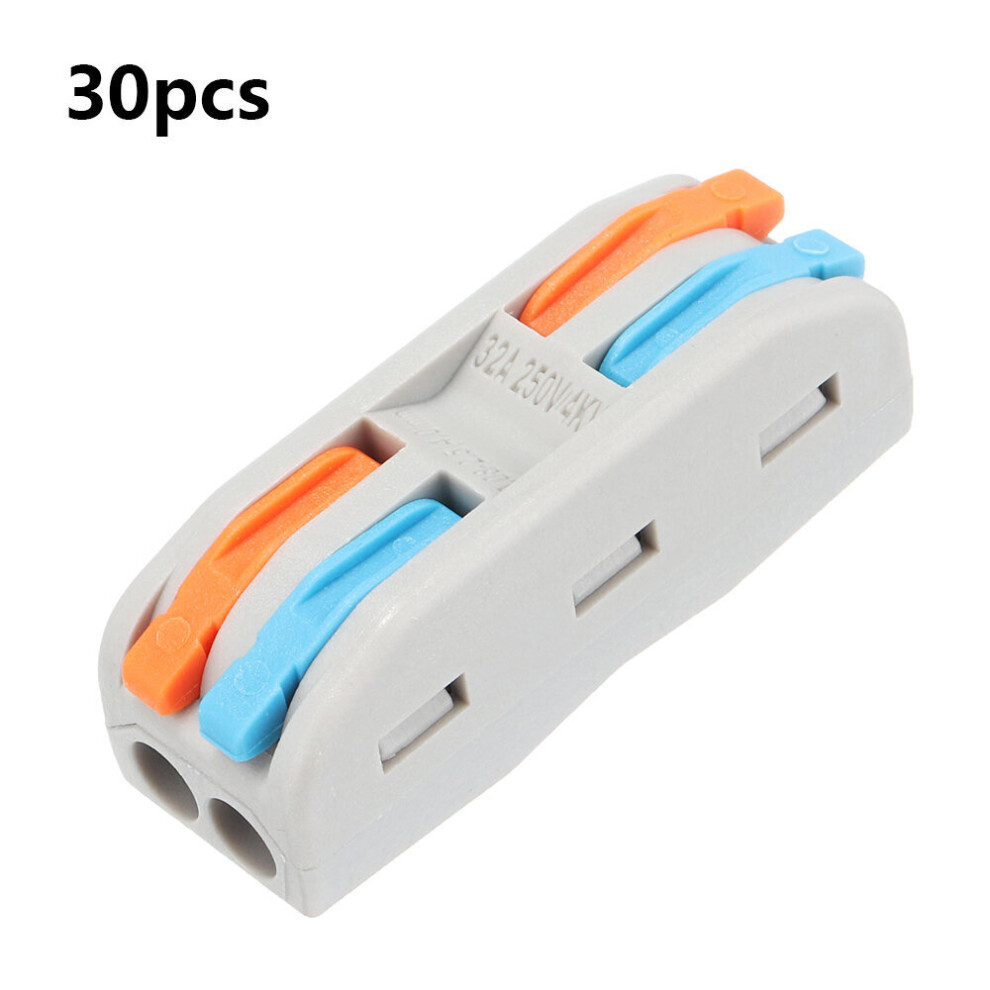 Excellway 30Pcs Pct-2 2Pin Colorful Docking Connector Electrical Connectors Wire Terminal Block Universal Electrical Wire Connector 623414323918