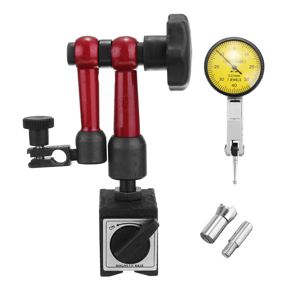 Universal Magnetic Base Holder Stand + Dial Test Indicator Gauge Scale Precision 623414342858