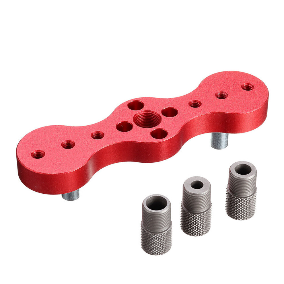 X600-4 Round Dowel Punch Wood Dowelling Self Centering Dowel Jig Drill Guide Kit Woodworking Hole Puncher Locator Carpentry Tools - Red 623414330107