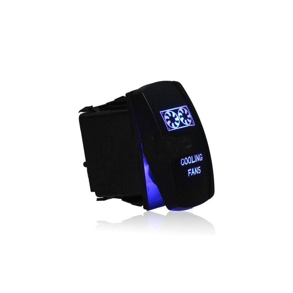 Ip68 12-24V 5Pin On / Off Rocker Switch Led Cooling Fan Rocker Switch Rocker Toggle Switch Black/Blue 623414315173