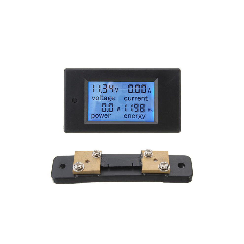 100A Dc Digital Multifunction Power Meter Energy Volt Meterr Ammeter With 100A Shunt 623414335812