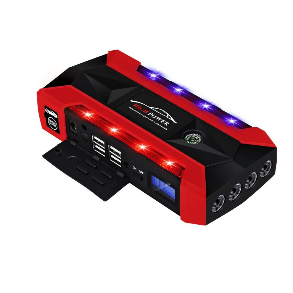 89800Mah Multifunctional Jump Starter Usb Emergency Start Power With Safety Hammer - Au Plug Red/Black 623414354554