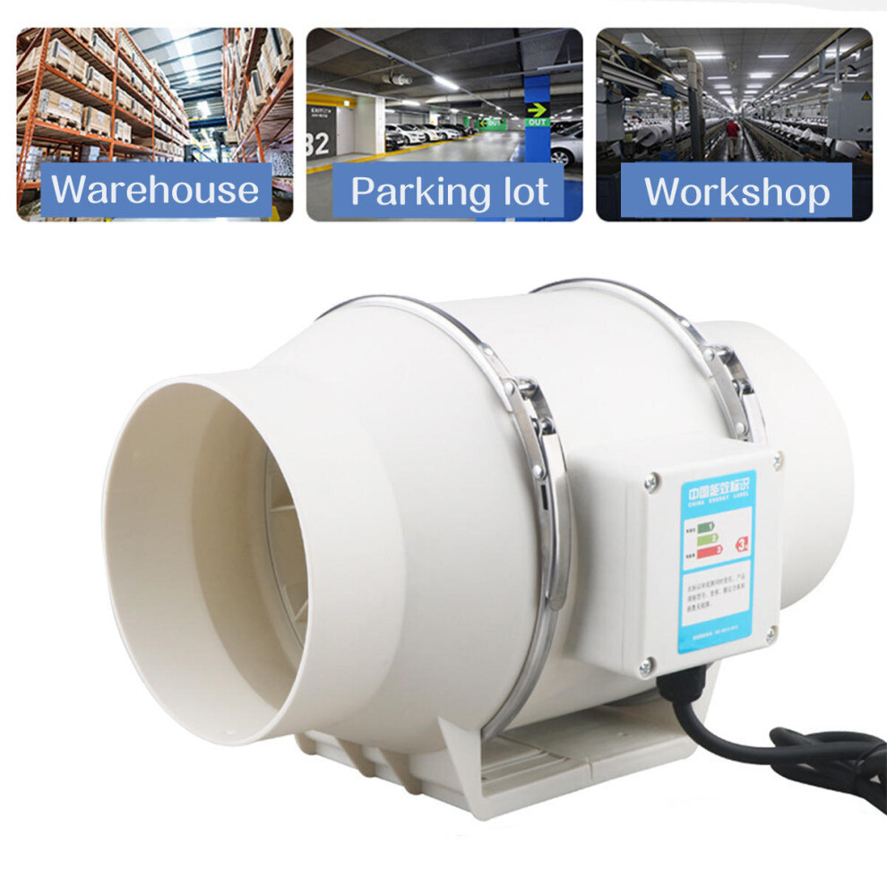 6 Inch Inline Duct Hydroponic Air Blower Fan Ventilation System Low Noise Fan 623414355544
