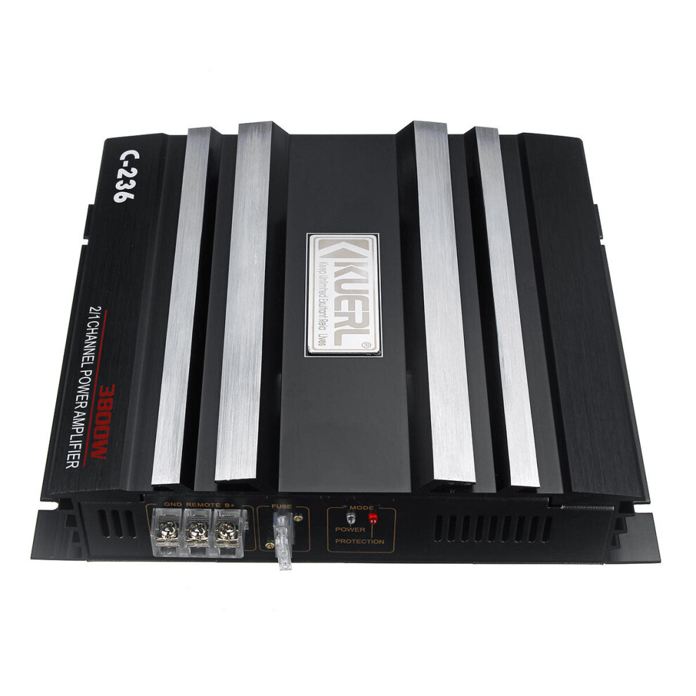 Dc 12V 3800W 2 Channel Hifi Bass Auto Amplifier Board Subwoofer Stereo Amp Audio Bass Black 623414351461