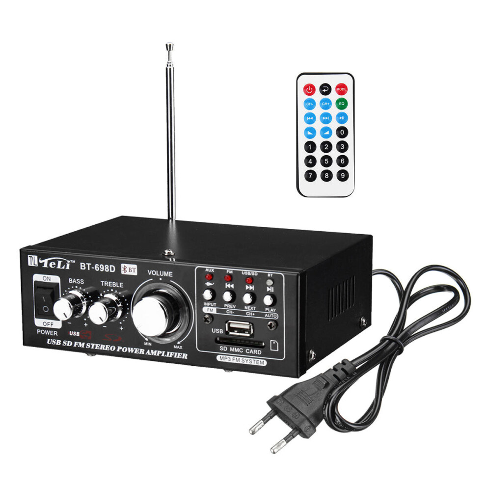 Usb Sd Hifi Power Amplifier Hifi Digital Audio Stereo Amplifier Bluetooth Fm Radio Equipment 623414347761