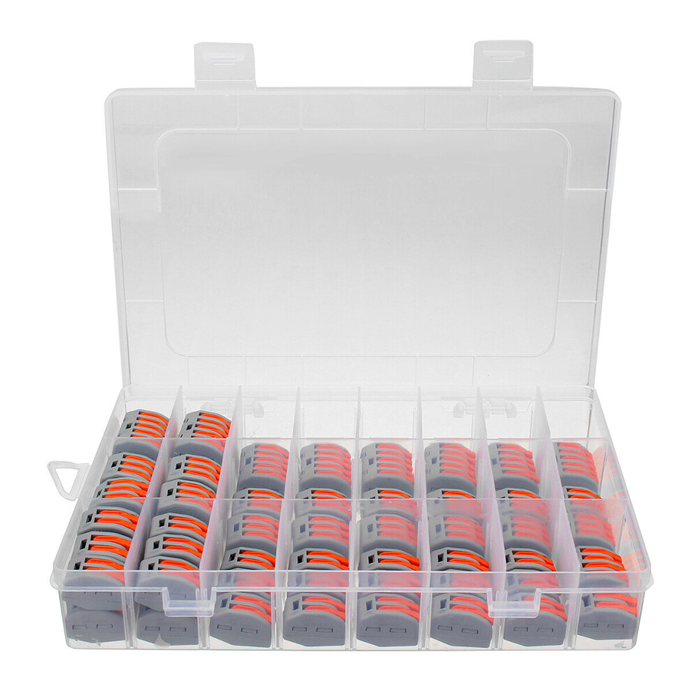 60Pc 2/3/5 Hole Electrical Connectors Wire Block Electrical Wire Connector Terminal 623414321860