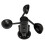 Wind Speed Sensor Anemometer Three Cups Aluminium Current Voltage Output 0-5V 2