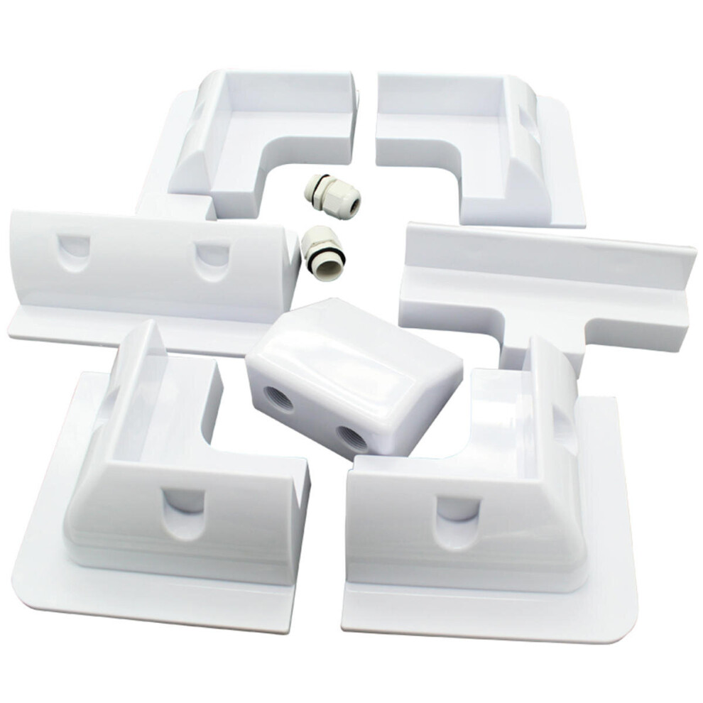 7Pcs Abs Solar Panel Mounting Bracket Kits Cable Entry Gand For Caravan Motorhome Rv 623414350358