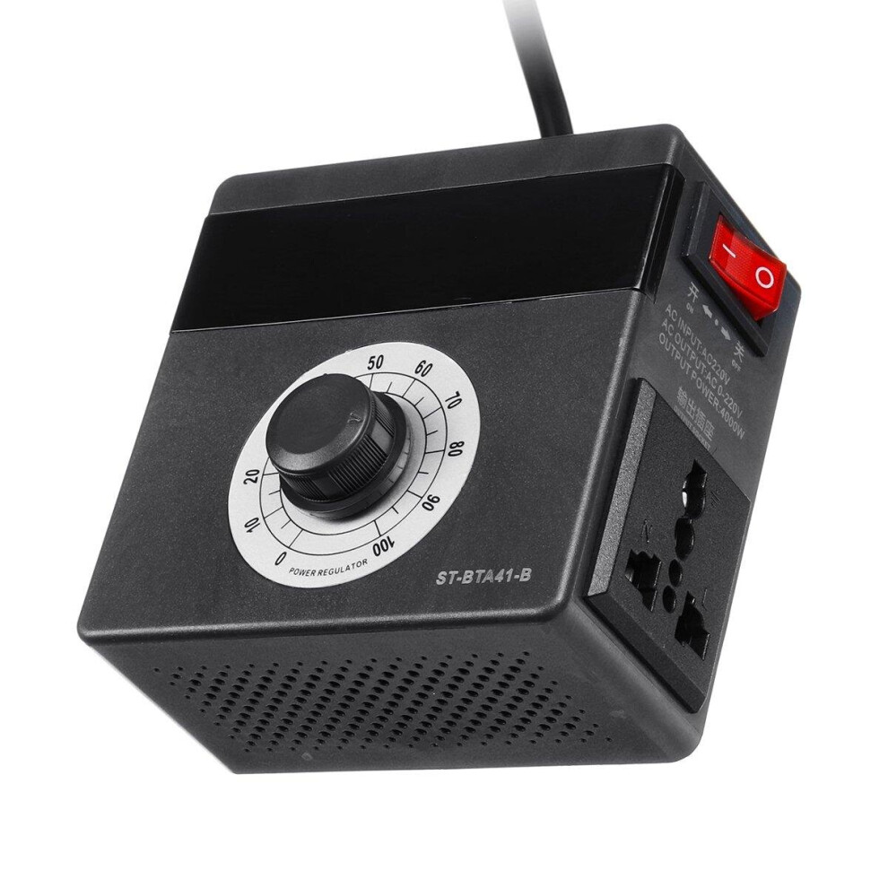 Ac 220V 4000W Variable Electronic Speeds Voltage Temperature Controller For Fan Motor - Eu Plug 623414341356