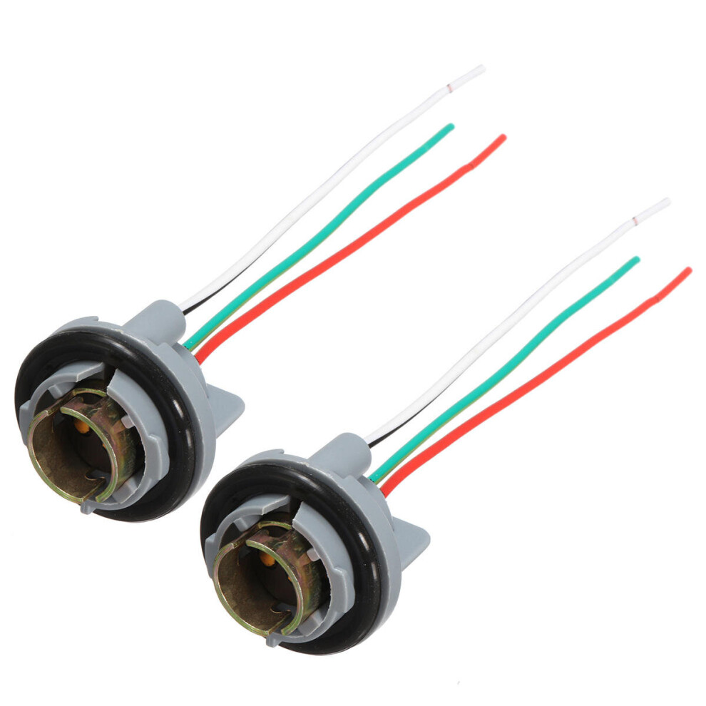 2Pcs Turn Brake Led Bulb Socket Connector Wire Harness For 1157 Bay15d Light 623414319935
