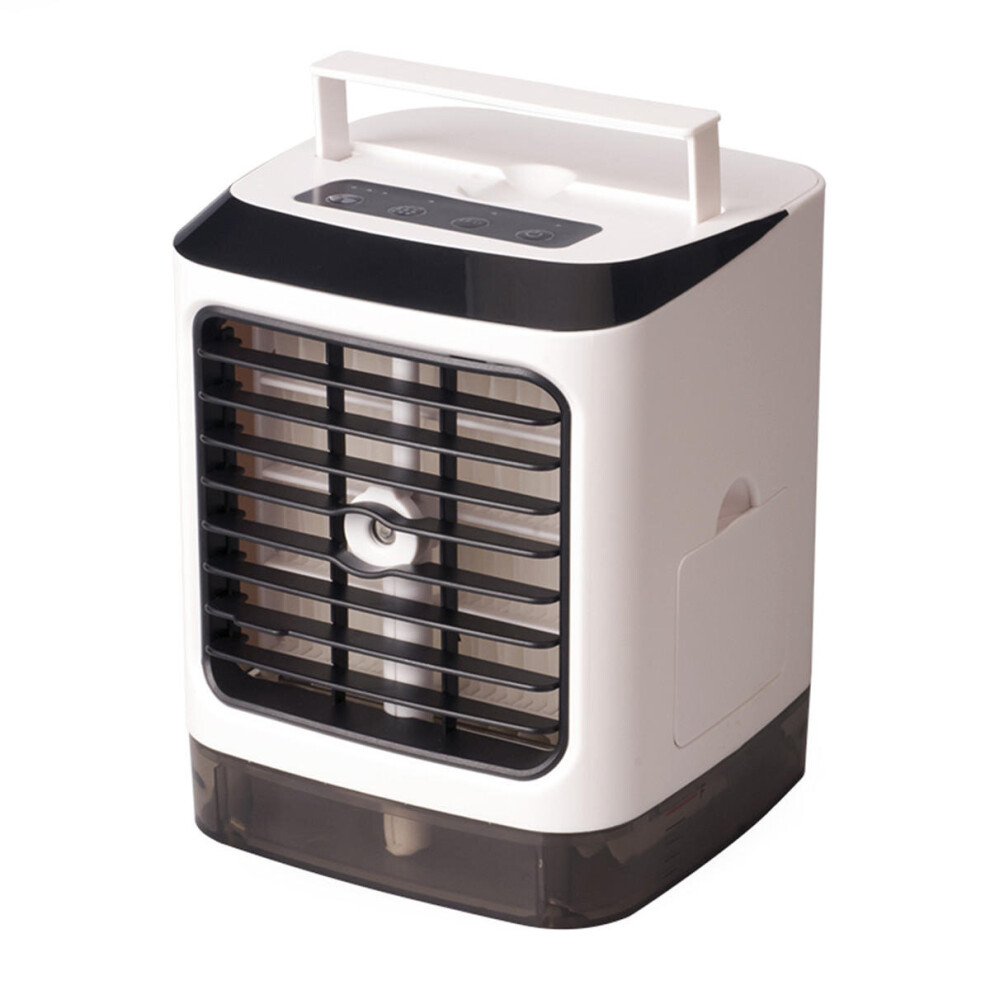 3 in 1 480ml White Mini Portable USB Air Cooler Humidifier Purifier Cleaner 4 Gears LED Light Personal Space Air Cooling Fan