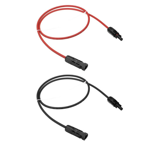 12 AWG 1 Meter Solar Panel Extension Cable Wire Black/Red with MC4 Connectors -  Red