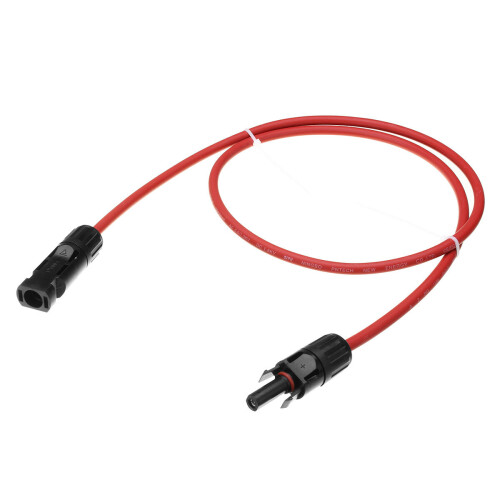 12 AWG 1 Meter Solar Panel Extension Cable Wire Black/Red with MC4 Connectors -  Red 1