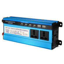5000W LCD Solor Power Inverter DC 12V/24V/48V To AC 220V Converter 3 Sockets 4 USB Ports - DC24V