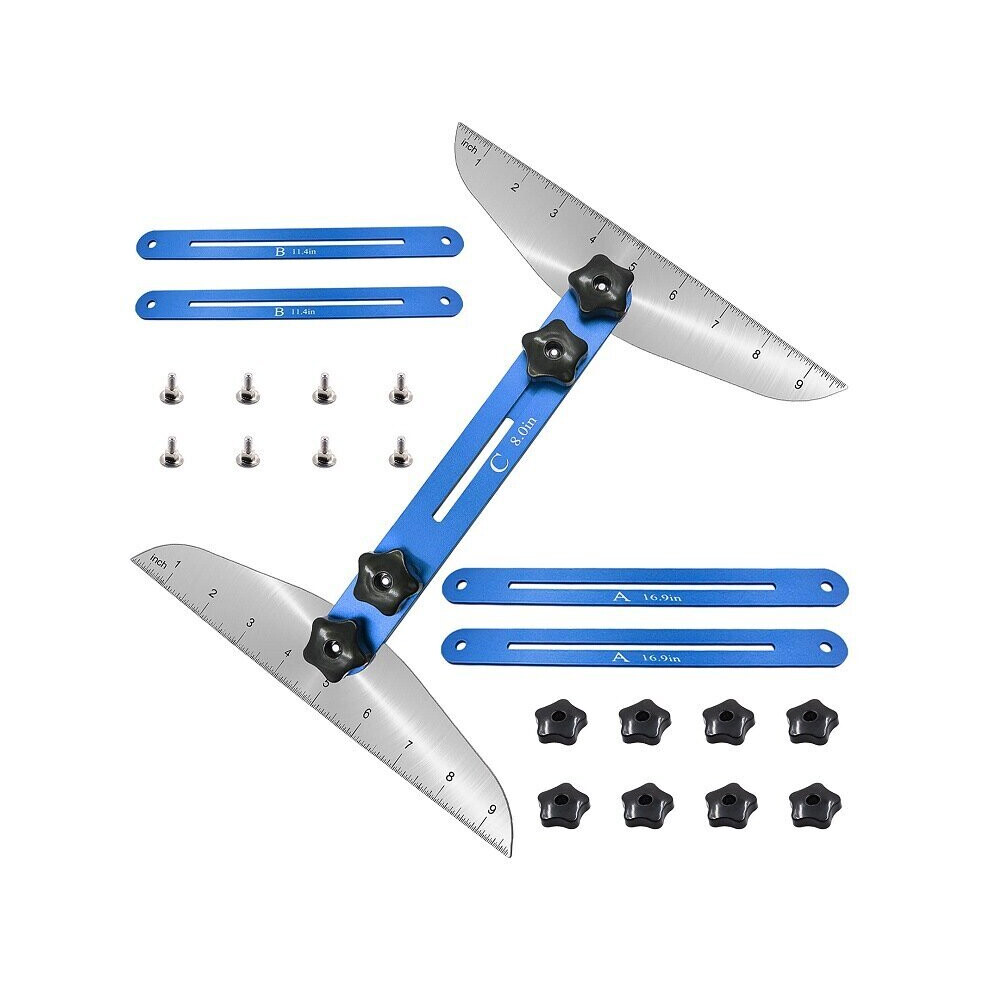 Aluminum Stair Ruler Multifunctional Folding Ruler Household Tool Stair Tread Gauge 623414350952
