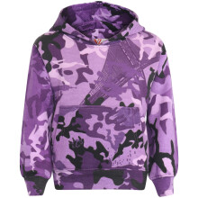 (5-6 Years, Camo Purple) Girls Camo Purple Hooded Jogging Suit Joggers 2-13