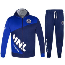 (5-6 Years, Indigo & Royal Blue) Unisex Intigo & Royal HNL Zipped Hoodie Tracksuit