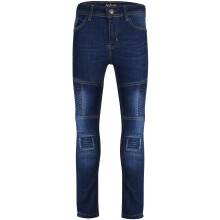 (7-8 Years, Dark Blue) Kids Boys Skinny Ripped High Waisted Jeans