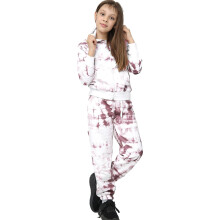 (7-8 Years, Rust) Girls Tracksuit Tie Dye Print Hooded & Bottom 5-13